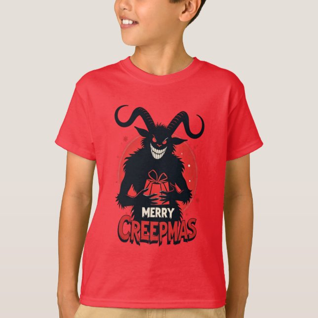 Merry Creepmas Krampus Holiday T-Shirt (Vorderseite)