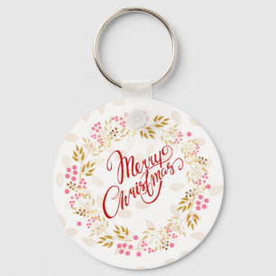 Merry Cristmas Wreath Schlüsselanhänger