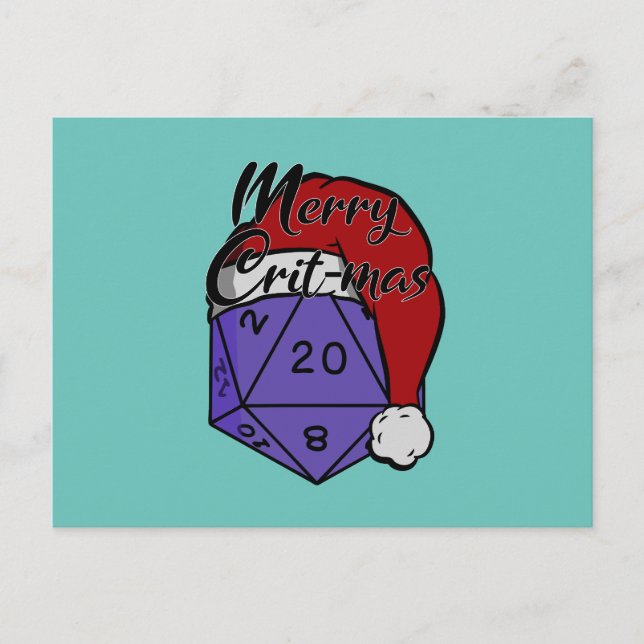 Merry Crit-mas Postkarte (Vorderseite)