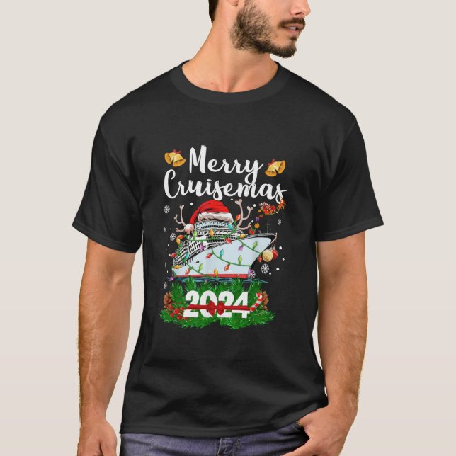 Merry Cruisemas 2024 Family Cruise Weihnachten T-Shirt (Vorderseite)