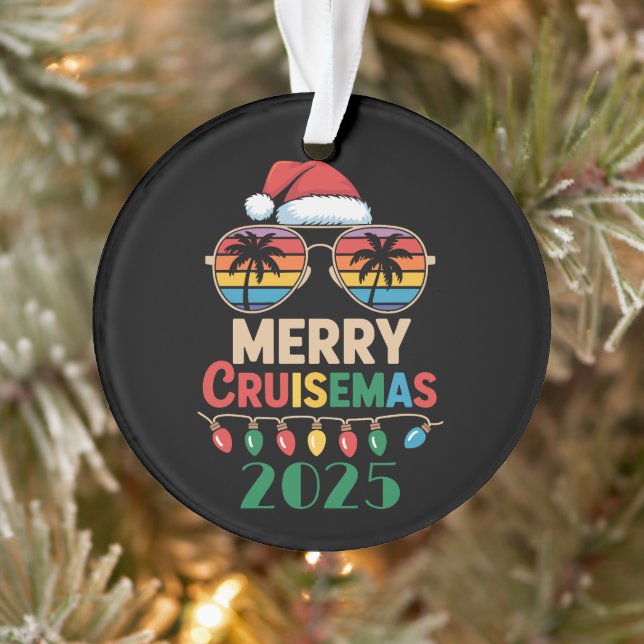 Merry Cruisemas 2025 Personalized Xmas Cruise Ornament (Baum)