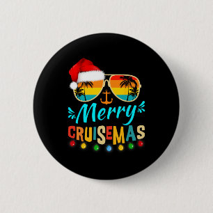 Merry Cruisemas Christmas Santa Reindeer Kreuzfahr Button