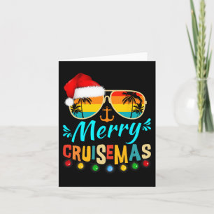 Merry Cruisemas Christmas Santa Reindeer Kreuzfahr Karte