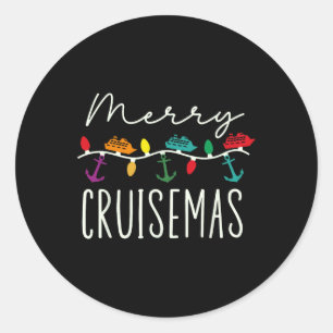 Merry Cruisemas Cruise Weihnachten Weihnachten Paj Runder Aufkleber