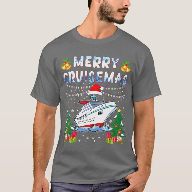 Merry Cruisemas Family Cruise Weihnachten 2023 Vin T-Shirt (Vorderseite)