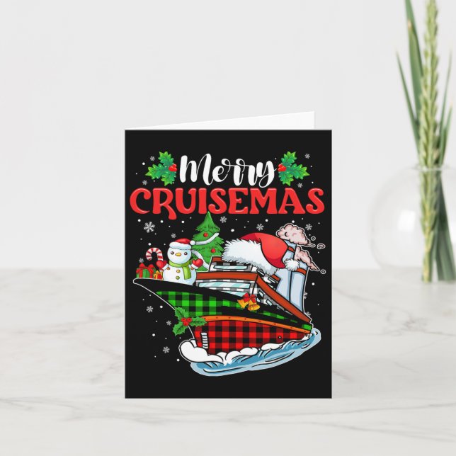 Merry Cruisemas Family Cruise Weihnachtsspass Karte (Vorderseite)