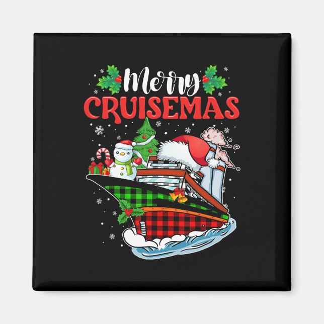 Merry Cruisemas Family Cruise Weihnachtsspass Magnet (Vorne)