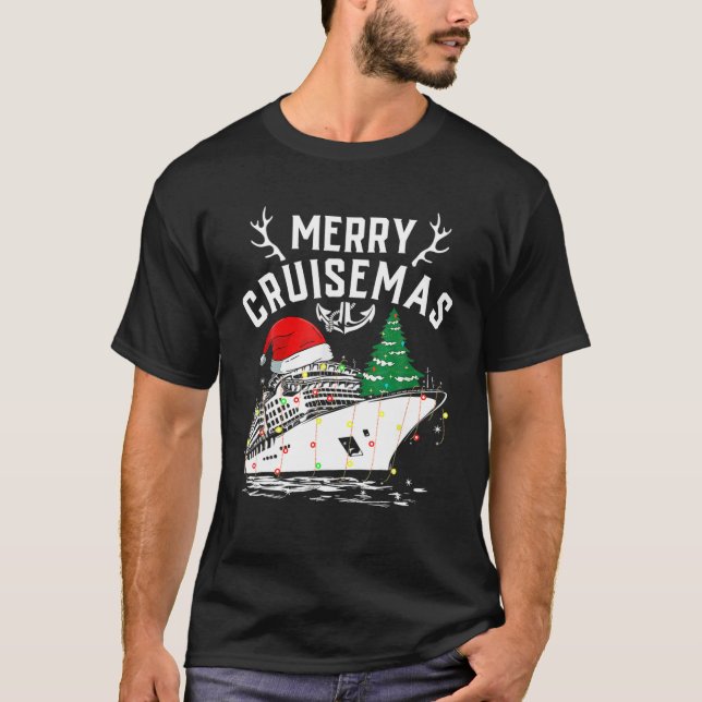 Merry Cruisemas Funny Cruise Ship Familie Weihnach T-Shirt (Vorderseite)