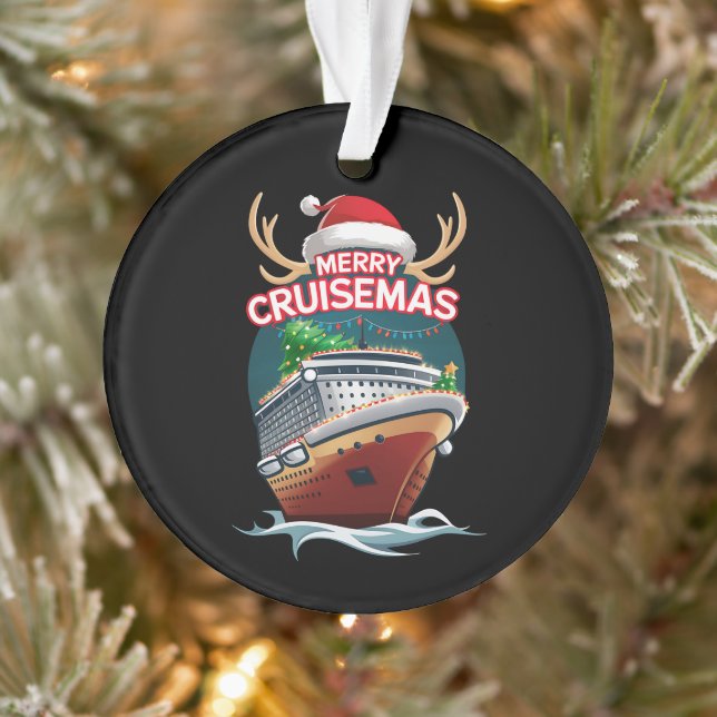 Merry Cruisemas Kreuzfahrtschiff Familie Weihnacht Ornament (Baum)