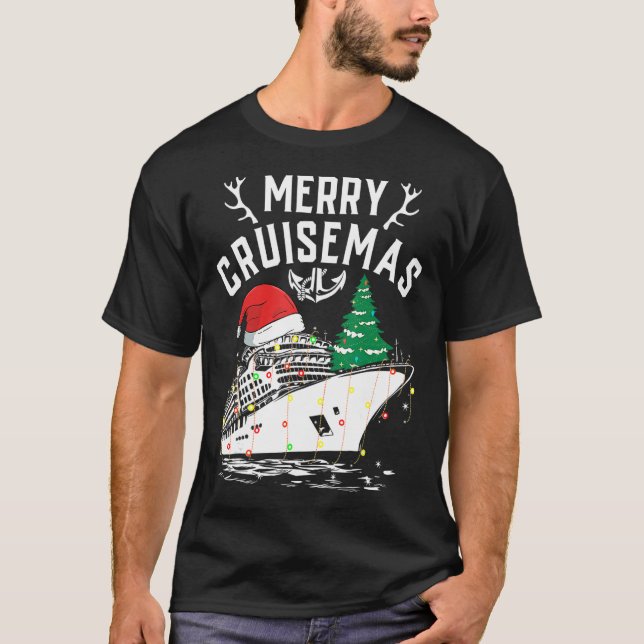 Merry Cruisemas Kreuzfahrtschiff Familie Weihnacht T-Shirt (Vorderseite)