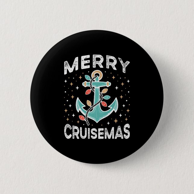 Merry Cruisemas Matching Family Cruise Christmas L Button (Vorderseite)