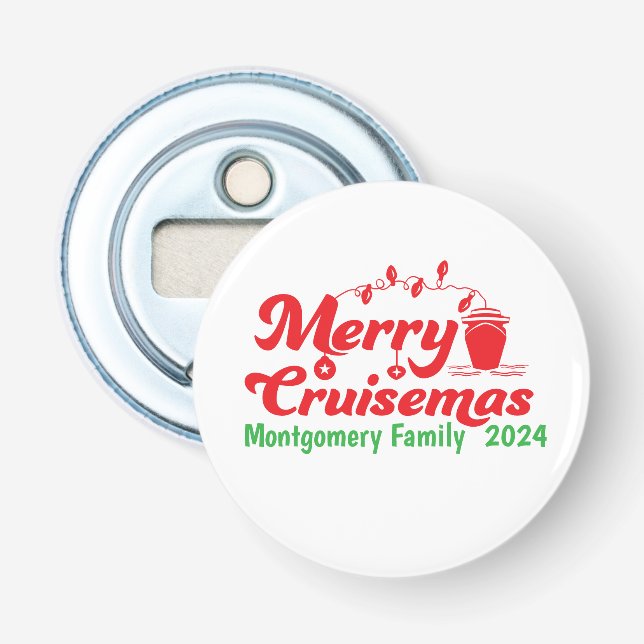 Merry Cruisemas Personalisiert Family Flaschenöffner (Vorderseite)
