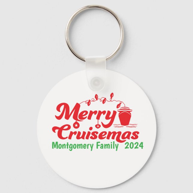 Merry Cruisemas Personalisiert Family Schlüsselanhänger (Vorderseite)