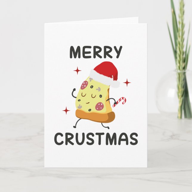 Merry Crustmas Feiertagskarte (Vorderseite)