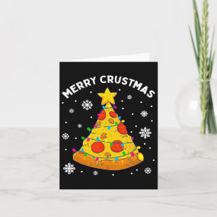 Merry Crustmas Pizza Weihnachtsbaum Weihnachtsgesc Karte