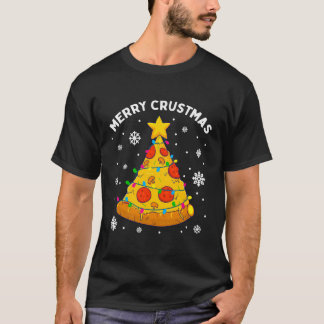Merry Crustmas Pizza Weihnachtsbaum Weihnachtsgesc T-Shirt