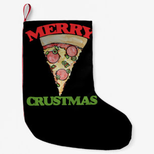 Merry Crustmas Weihnachtspizza Kleiner Weihnachtsstrumpf