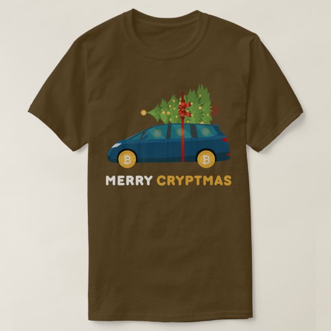 Merry Cryptmas Funny Bitcoin Crypto BTC Festive Ch T-Shirt (Design vorne)