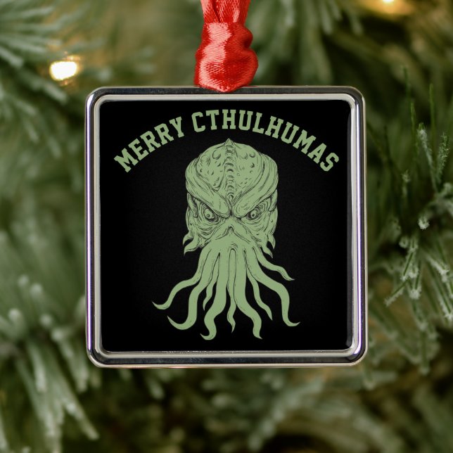 Merry Cthulhumas Lovecraft Cthulhu Ornament Aus Metall (Baum)