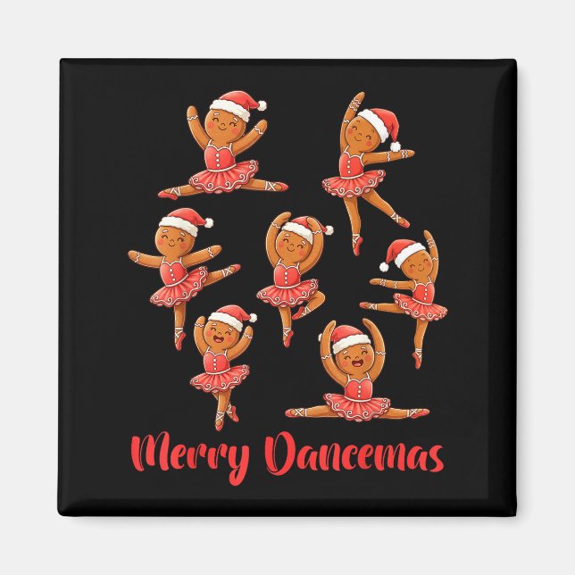 Merry Dancemas Ballet Dancer Gingerbread Teacher C Magnet (Vorne)