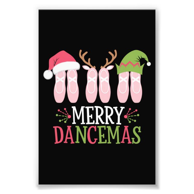 Merry Dancemas Weihnachtsballett Schuhe tanzen Fotodruck (Vorne)