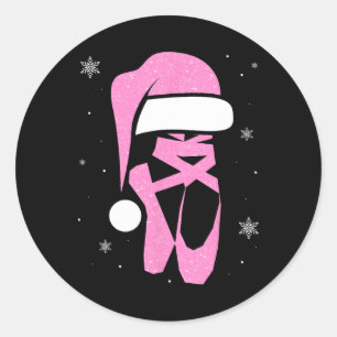 Merry Dancemas Weihnachtsmannmütze Funny Xmas Chri Runder Aufkleber