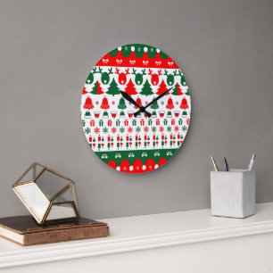 Merry Deer Große Wanduhr