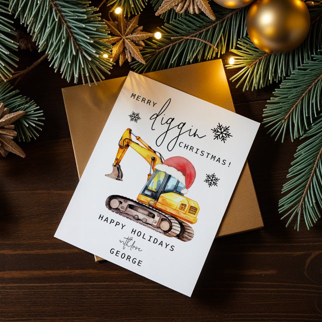 Merry Diggin Christmas Feiertagskarte (Von Creator hochgeladen)