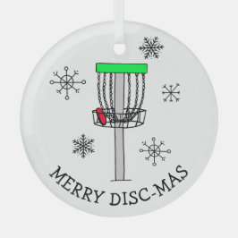 Merry Disk-Mas Disk Golf Keramik Ornament Aus Glas