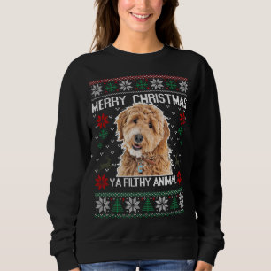 Merry Dogmas Golden Doodle Dog Funny Christmas Ugl Sweatshirt
