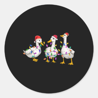 Merry Duckmas Funny Duck Christmas Duck Lover Xmas Runder Aufkleber