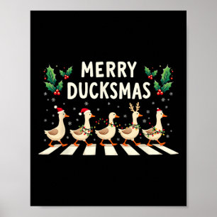Merry Duckmas Weihnachtsmannmütze Xmas Duck Lover  Poster