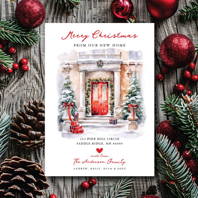 Merry Eintritt Weihnachten Neue Zuhause Moving Ankündigung (Von Creator hochgeladen)