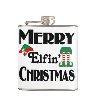 Merry Elfin's Weihnachten Flachmann