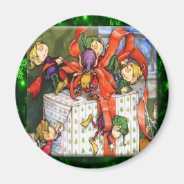 Merry Elves Wrapping Pressure Button Magnet