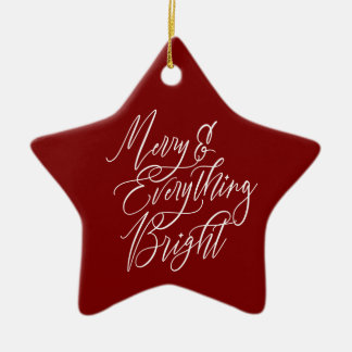 Merry & Everything Bright Red Keramik Ornament