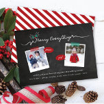 Merry Everything Chalkboard Mistletouren Weihnacht Feiertagskarte<br><div class="desc">Mit Fett*fa*tin entworfen. Einfach mit eigenen Texten,  Fotos oder Bildern anpassen. Für individuelle Anfragen wenden Sie sich bitte direkt an fat*fa*tin. Es gelten benutzerdefinierte Gebühren. www.zazzle.com/fat_fa_tin www.zazzle.com/color_therapy www.zazzle.com/fatfatin_blue_knot www.zazzle.com/fatfatin_red_knot www.zazzle.com/fatfatin_mini_me www.zazzle.com/fatfatin_box www.zazzle.com/fatfatin_design www.zazzle.com/fatfatin_ink</div>