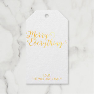 Merry Everything Foil Gift Tags Geschenkanhänger