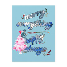 Merry Everything & Happy Always - Pink Tree