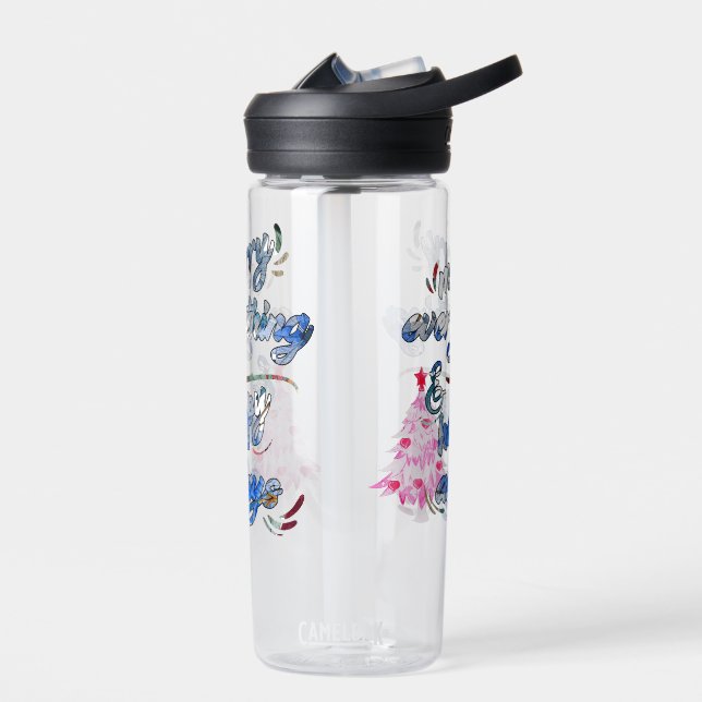 Merry Everything & Happy Always - Pink Tree Trinkflasche (Links)