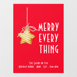 Merry Everything Star Ornament Holiday Fensteraufkleber