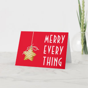 Merry Everything Star Ornament Weihnachten Karte