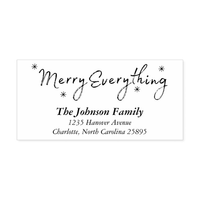 Merry Everything Stars Weihnachtsansprache Permastempel (Design)
