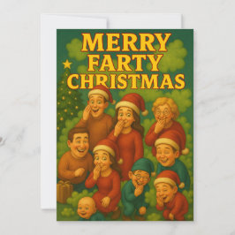 Merry Farty Christmas Funny Family Feiertagskarte
