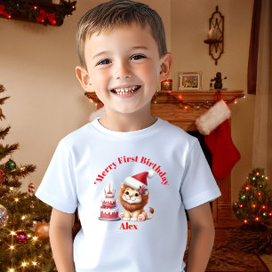 Merry First Birthday Weihnachtsgeschenk Baby T-shirt