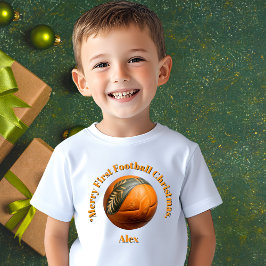 Merry First Football Christmas Baby Geschenk Baby T-shirt
