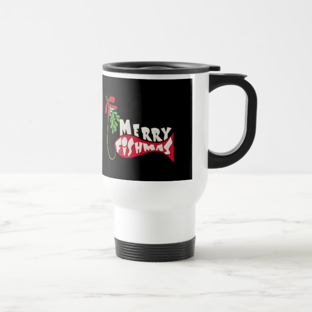 Merry Fishmas Drôle Pêche Mug de Noël (Droite)