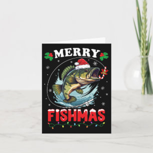 Merry Fishmas Fish Funny Fishing Weihnachtsmann Va Karte