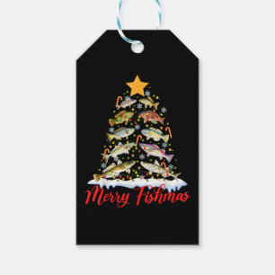 Merry Fishmas Funny Christmas Tree Lights Fish Fis Geschenkanhänger