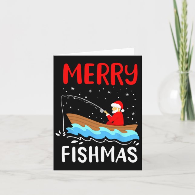 Merry Fishmas Funny Christmas Weihnachten Weihnach Karte (Vorderseite)
